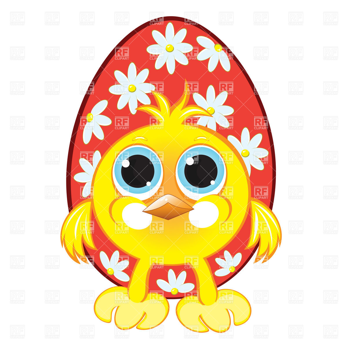 1200x1200 Funny Chicken And Easter Egg Royalty Free Vector Clip Art Image