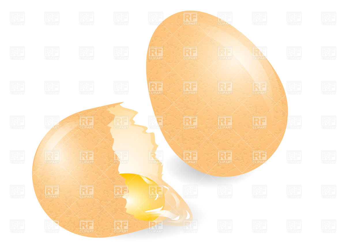 1200x849 Broken Egg Isolated On White Background Royalty Free Vector Clip