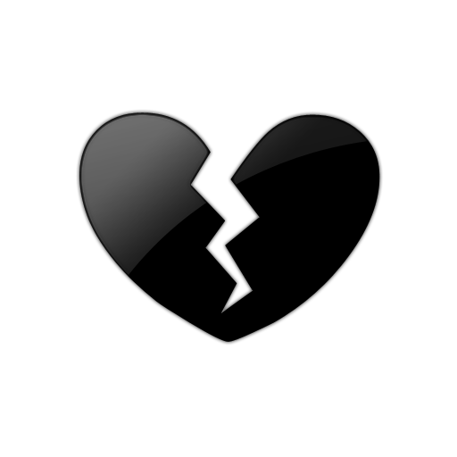 512x512 Black Heart Broken Heart Clipart Black And White Pencil In Color