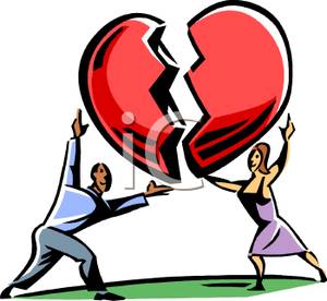300x276 Man And Woman Putting Together A Broken Heart Clipart Image