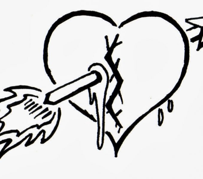 678x600 Broken Heart Coloring Pages Murderthestout