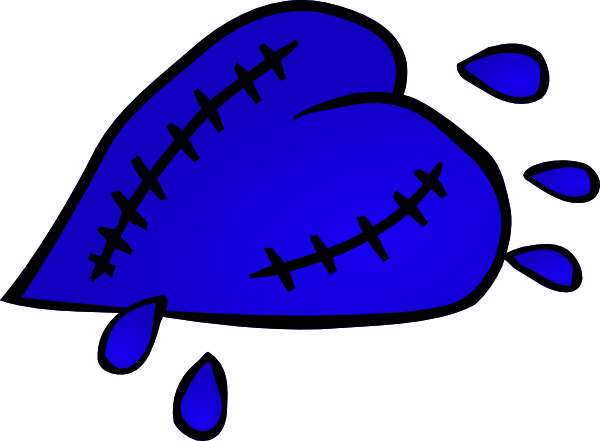 600x441 Half Broken Heart Clip Art Free Vector 4vector