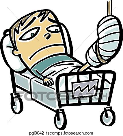 426x470 Clip Art Of Broken Leg Pgi0042