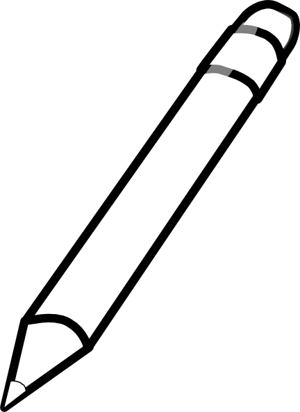 432x593 Pencil Clipart Black And White