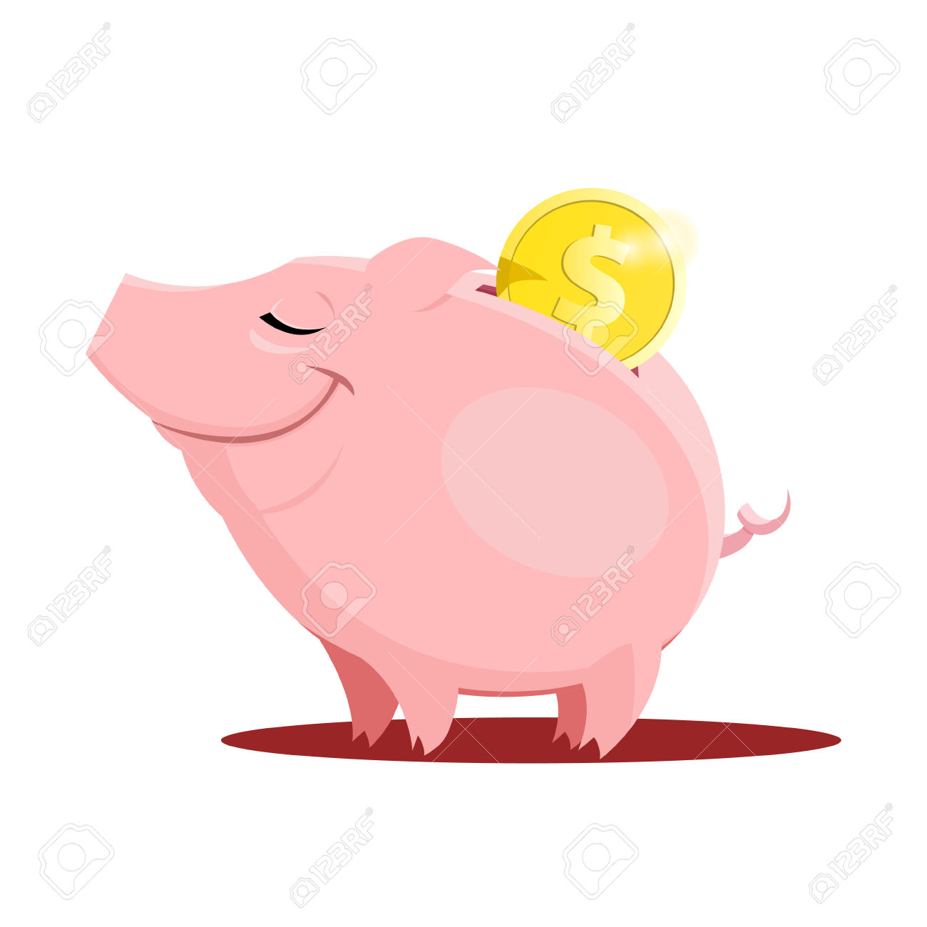 1300x1300 Smashed Open Piggy Bank Clipart