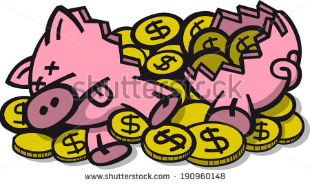 450x267 Broken Piggy Bank Clipart Clipart Panda