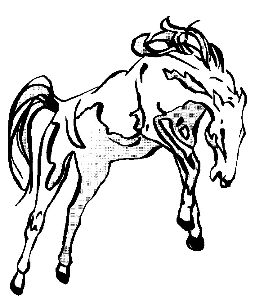 822x980 Wyoming Bucking Horse Clip Art
