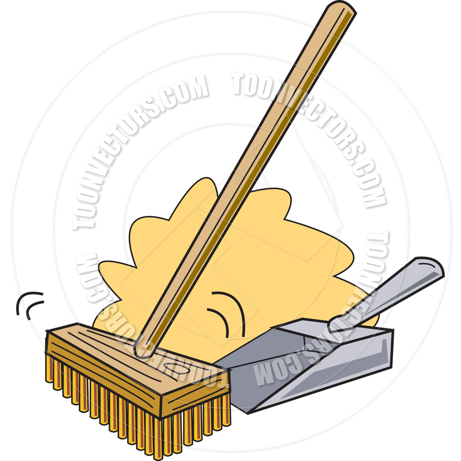 940x940 Cartoon Broom Sweeping Vector Illustration By Clip Art Guy Toon
