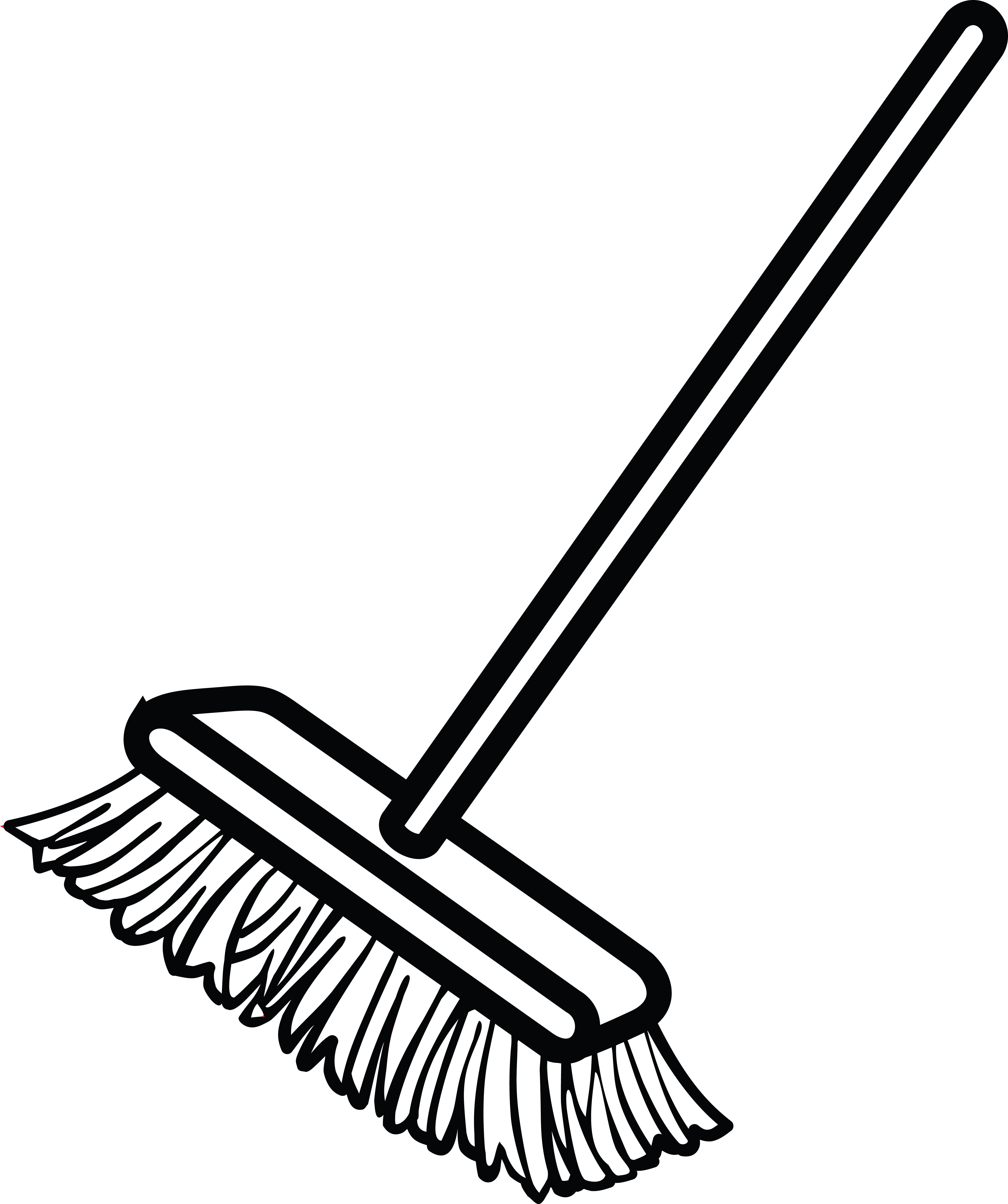 4000x4779 Clipart Of A Shop Broom