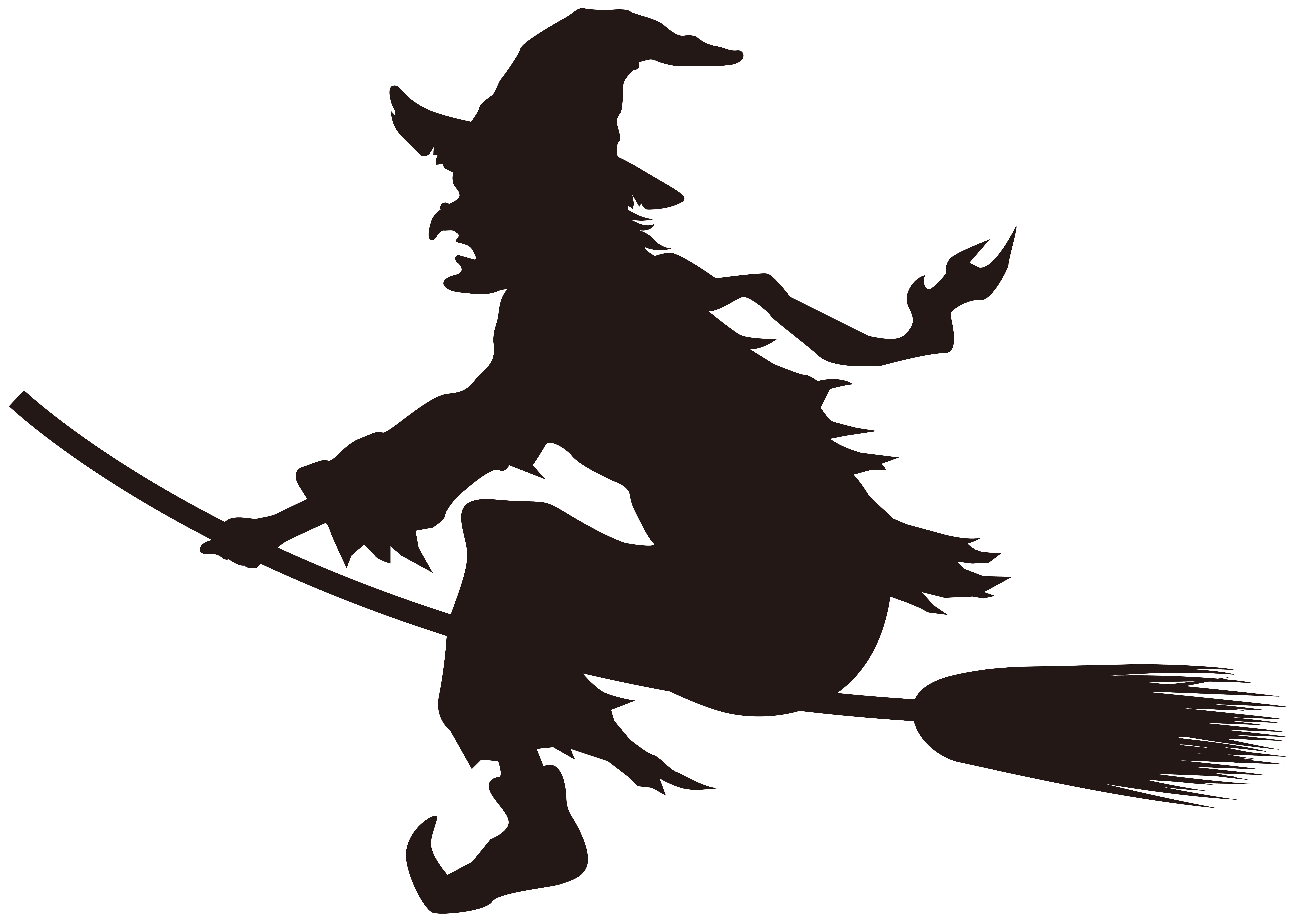 8000x5637 Halloween Witch On Broom Silhouette Png Clip Art Imageu200b Gallery