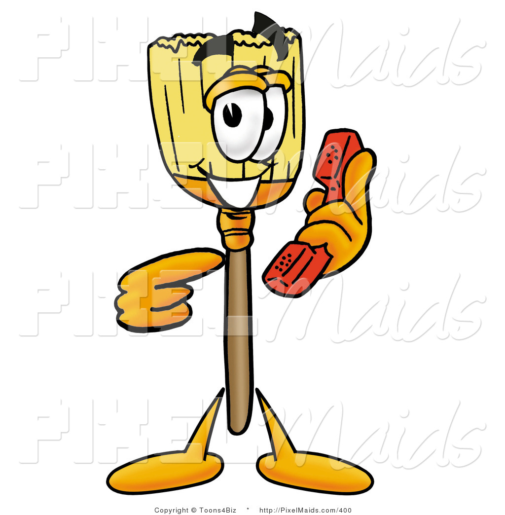 1024x1044 Clipart Of Smiling Broom Mascot Cartoon Character Holding