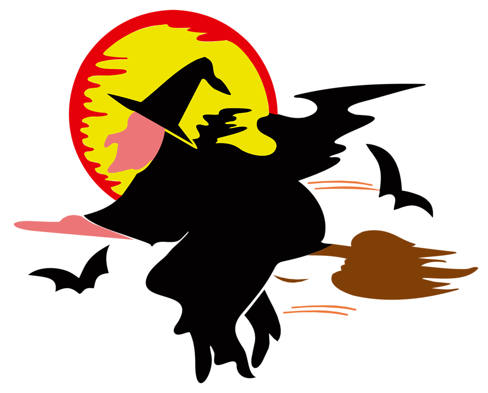 958x772 Witch Free Stock Photo Illustration Of A Witch Flying By