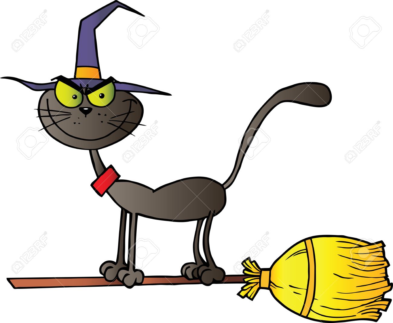1300x1068 Black Cat Clipart Broomstick