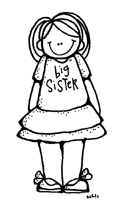 405x681 And Sister Clipart Black And White