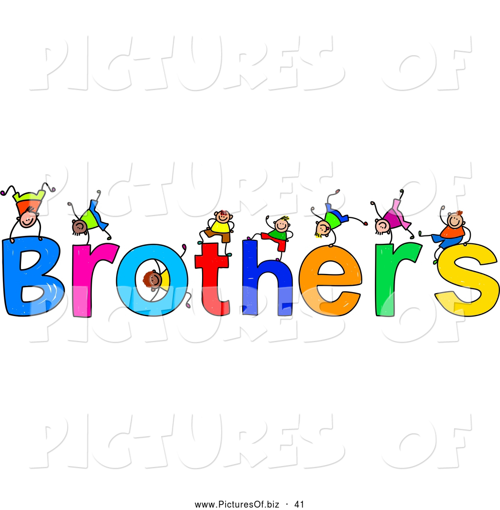 1024x1044 Clipart Of A Children With Brothers Text On White By Prawny