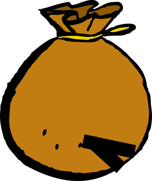 498x595 Brown Bag With A Hole In It Clip Art