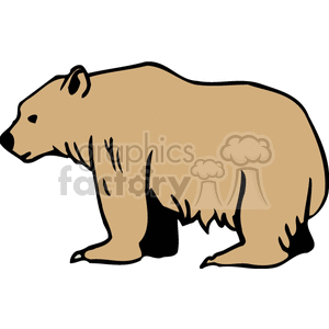 300x300 Royalty Free Brown Bear On All Fours 130076 Vector Clip Art Image