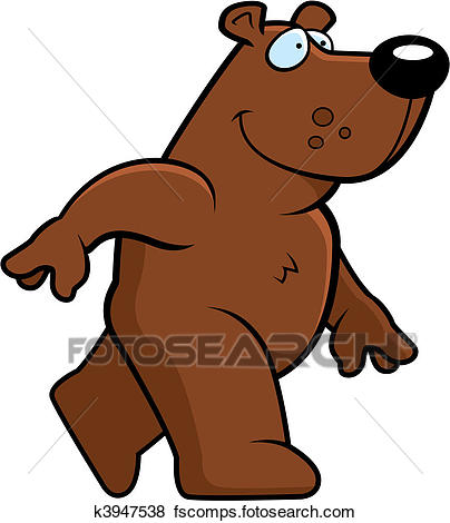 404x470 Clip Art Of Bear Walking K3947538