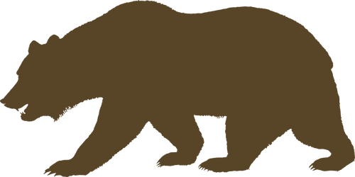 500x250 Vector Clip Art Of Bear From The Flag Of California Public