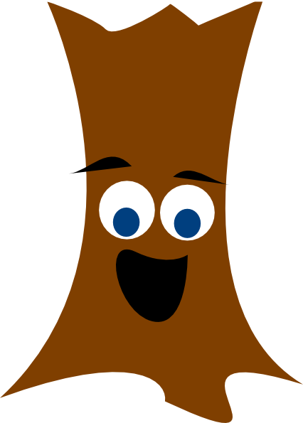 426x595 Tree Trunk With Face Clip Art
