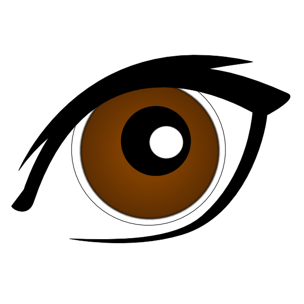 600x600 Brown Eye Clip Art
