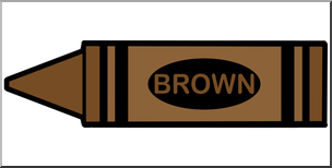 304x154 Clip Art Crayon Brown Color I Abcteach