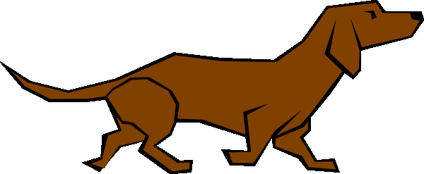 600x247 Brown Dog Clipart