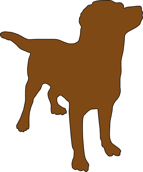 492x594 Brown Dog Silhouette Clip Art