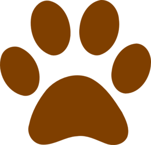 299x288 Brown Paw Print Clip Art