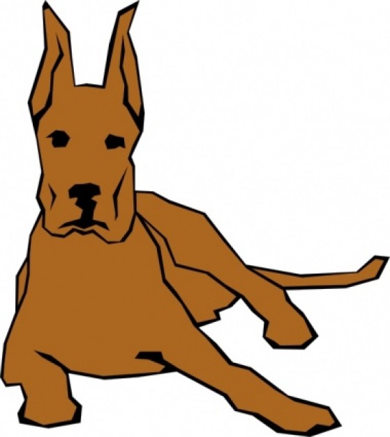 559x626 Brown Dog Walking Straight Lines Clip Art Download Free Animal