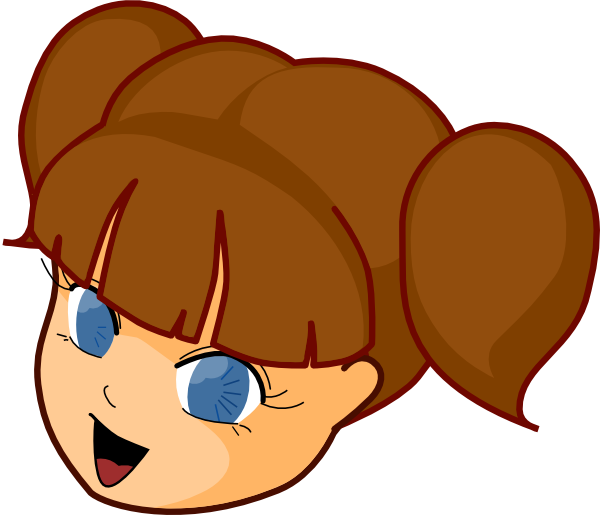 600x515 Girl Brown Hair Clip Art