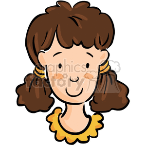300x300 Royalty Free A Girl With Brown Hair Wearing Orange Smiling 377012