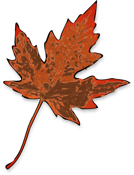 456x598 Brown Fall Leaf Clip Art