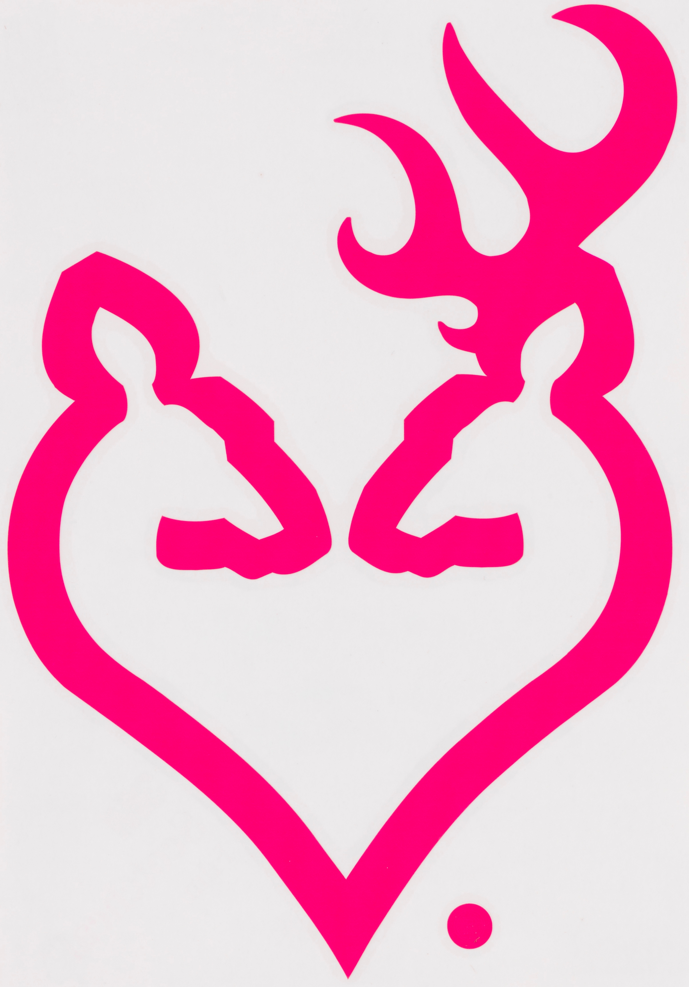 2411x3453 Buck Heart Decal