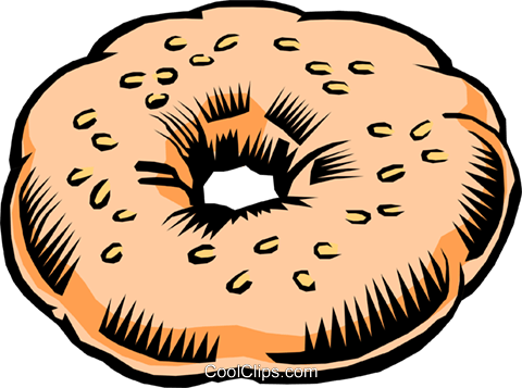 480x357 Bagel Royalty Free Vector Clip Art Illustration Food0161