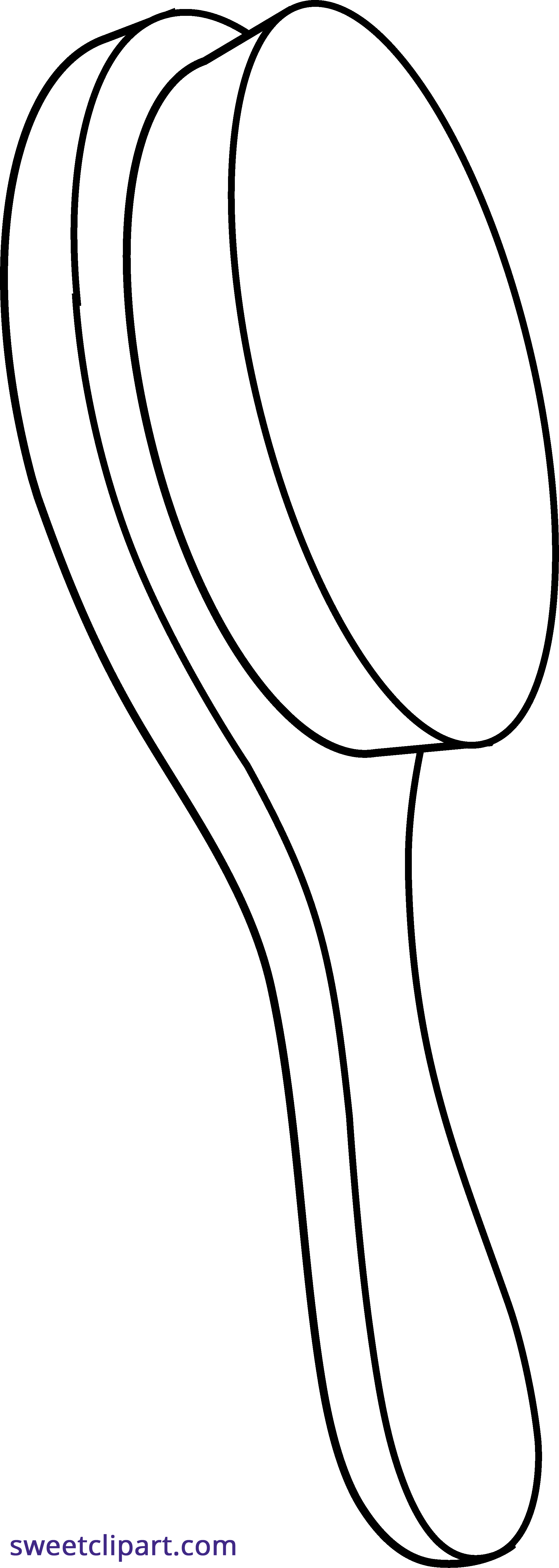 2047x5737 Hair Brush Outline Clipart