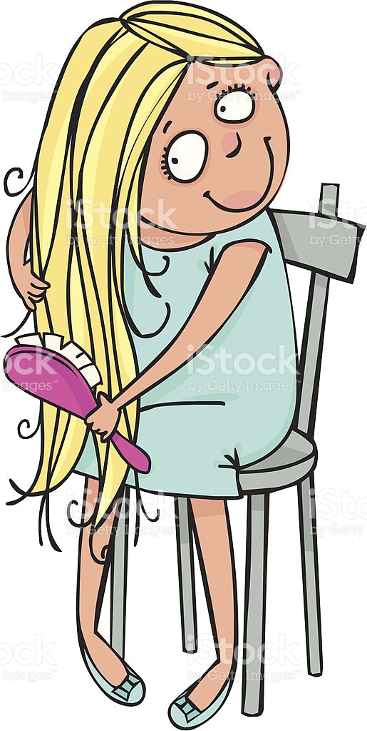 515x1024 Long Hair Clipart Brush Hair