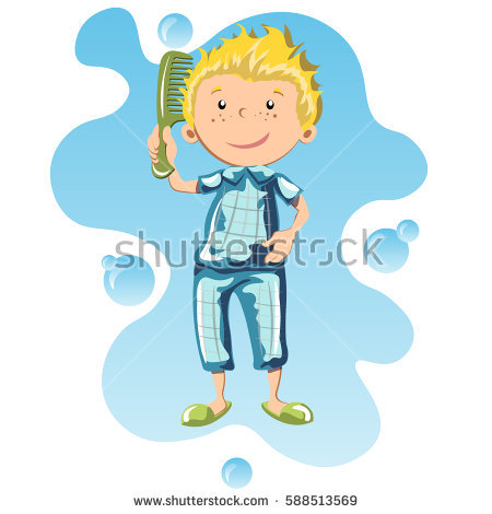 450x470 Boy Brushing Hair Clipart 101 Clip Art