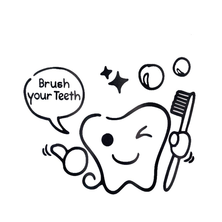 900x900 Diy Brush Your Teeth Sticker Toilet Stickers Wall Stickers