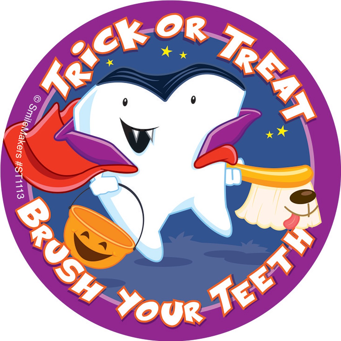 1100x1100 Trick Or Treat Brush Your Teeth Stickers