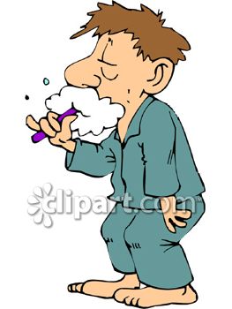263x350 Man Brushing Teeth Clipart