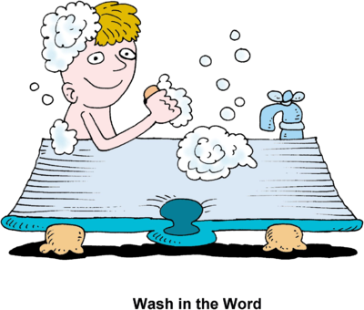 400x340 Image Man In Bible Shaped Bathtub Bible Clip Art