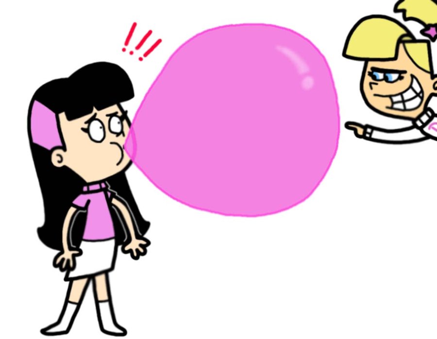 900x697 Girls Purple Bubble Gum Clipart
