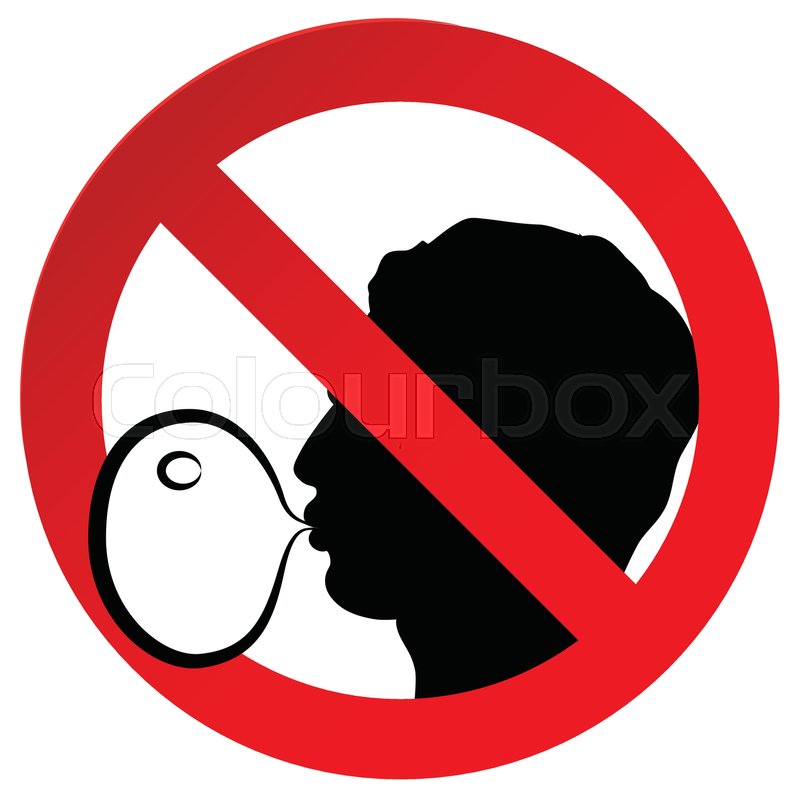 800x800 No Chewing Gum Prohibited Symbol Sign On Paper Sticker, Vector
