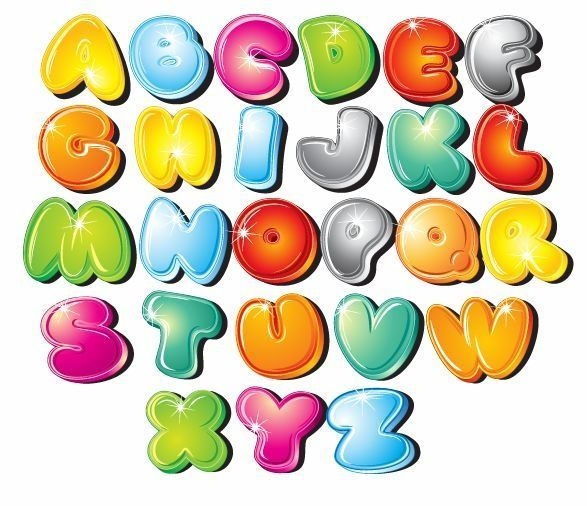 587x506 Clip Art Bubble Letters