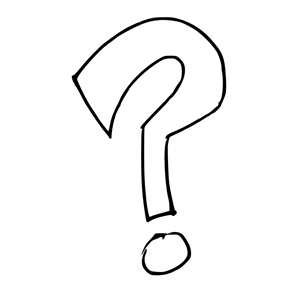 300x300 Drawn Question Mark Bubble Letter