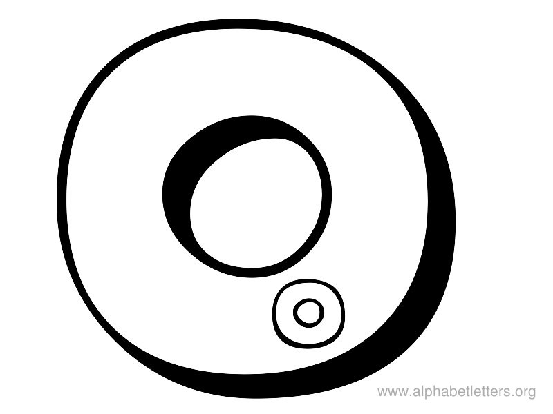 800x600 Bubble Letter O Clipart