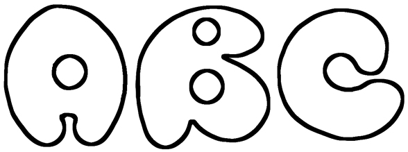 588x219 Bubble Letters Cliparts