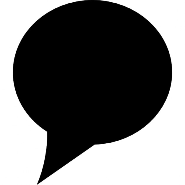 626x626 Speech Bubble In Black, Ios 7 Interface Symbol Icons Free Download