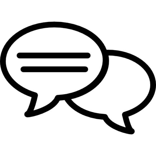 626x626 Speech Bubble Outlines With Dialogue Lines Icons Free Download